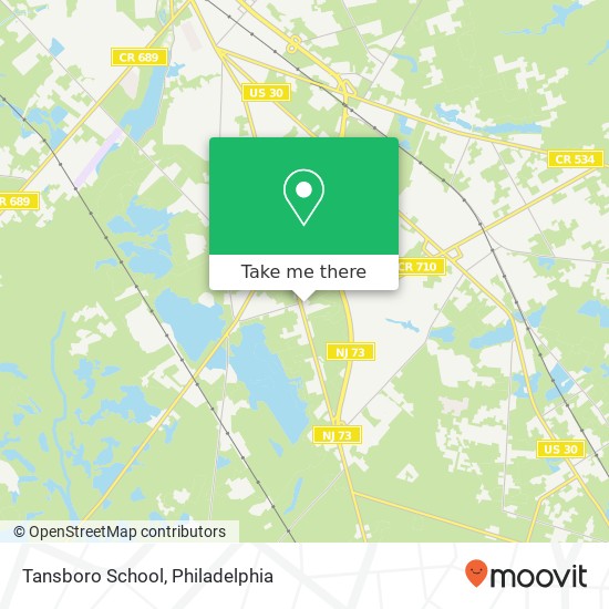 Tansboro School map