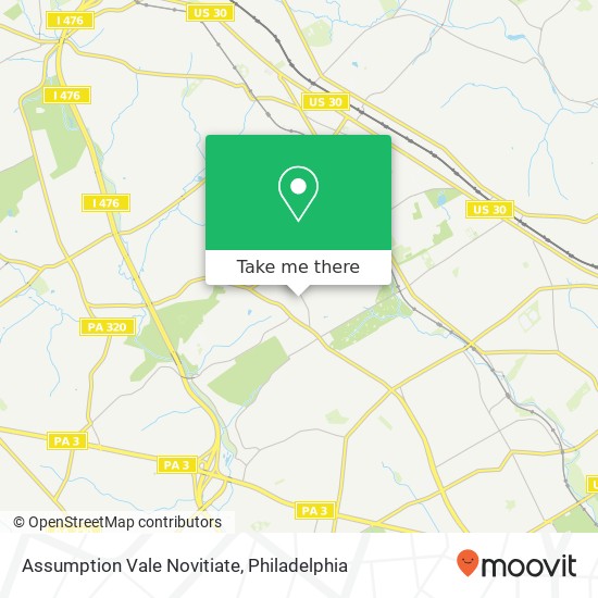 Mapa de Assumption Vale Novitiate