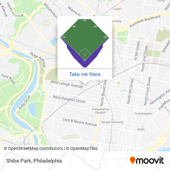 Shibe Park map