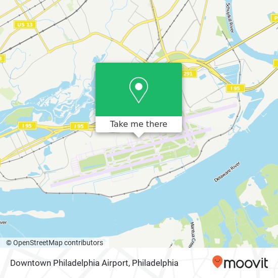 Downtown Philadelphia Airport map