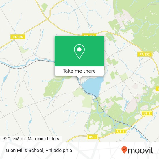 Mapa de Glen Mills School