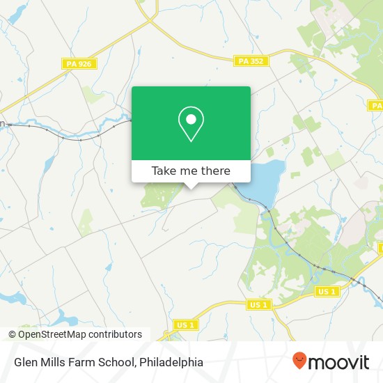 Glen Mills Farm School map