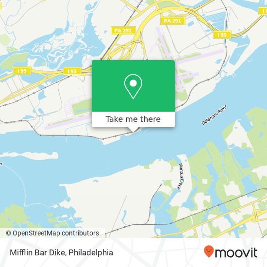 Mapa de Mifflin Bar Dike