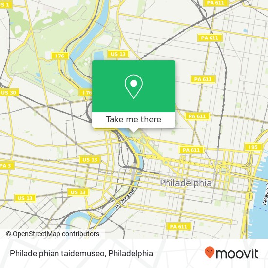 Philadelphian taidemuseo map