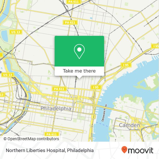 Mapa de Northern Liberties Hospital