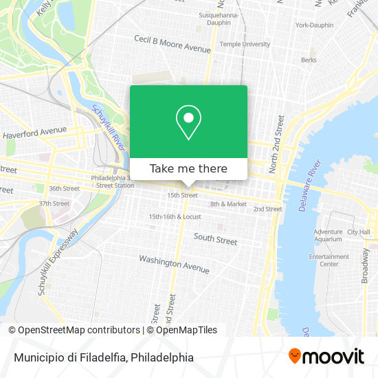 Mapa de Municipio di Filadelfia