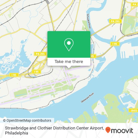 Strawbridge and Clothier Distribution Center Airport map