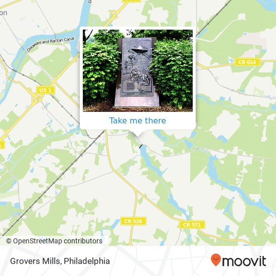 Grovers Mills map