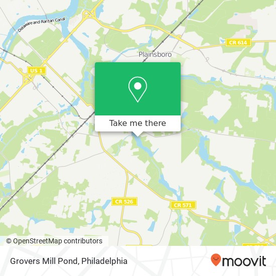 Mapa de Grovers Mill Pond