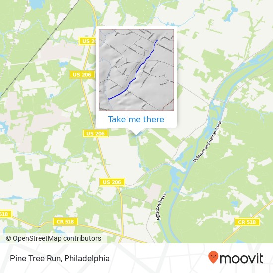 Pine Tree Run map