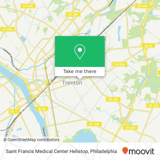 Saint Francis Medical Center Helistop map