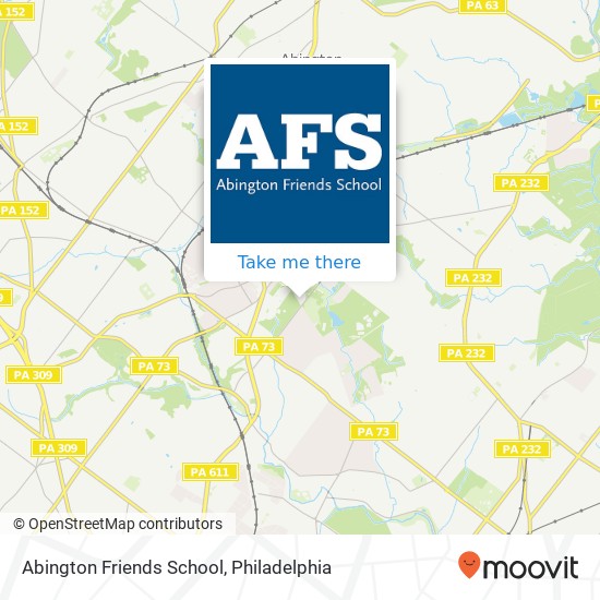 Mapa de Abington Friends School