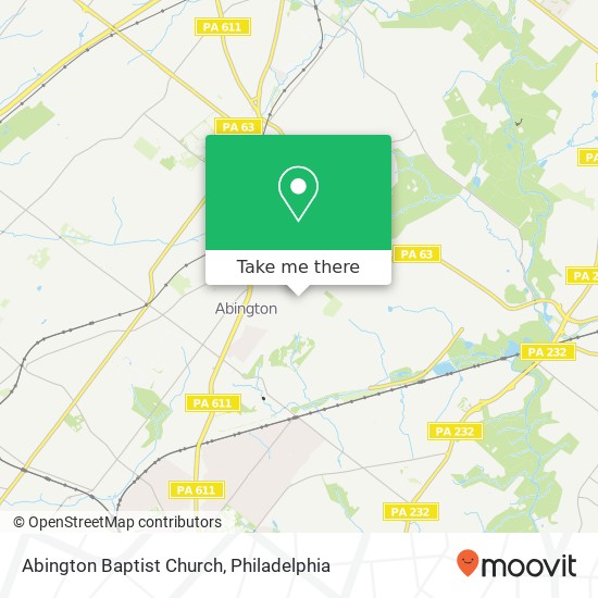 Abington Baptist Church map