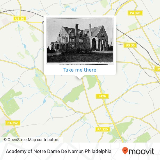 Mapa de Academy of Notre Dame De Namur