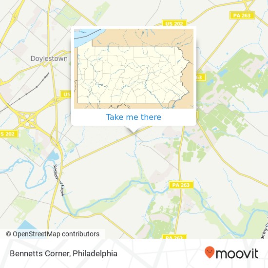 Bennetts Corner map