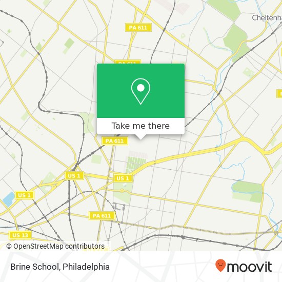 Mapa de Brine School