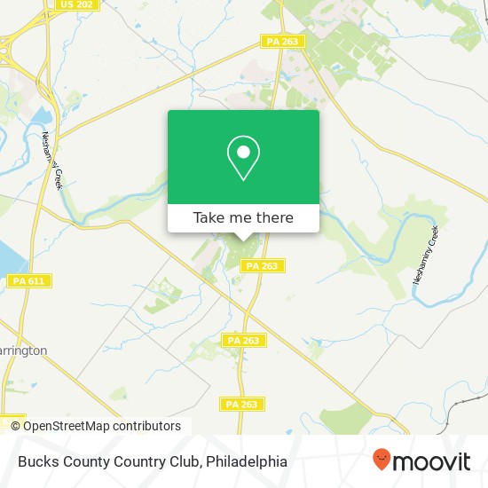 Mapa de Bucks County Country Club