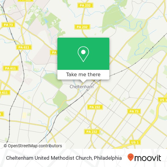 Mapa de Cheltenham United Methodist Church