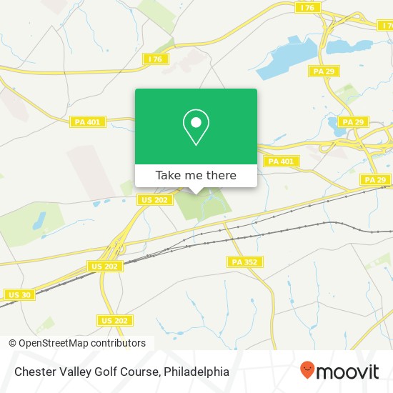 Chester Valley Golf Course map