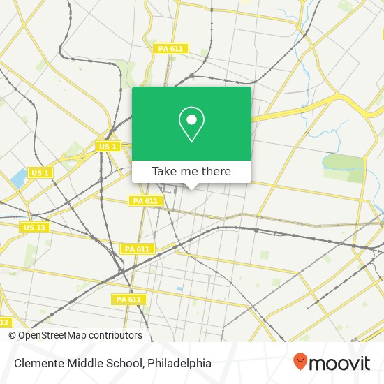 Mapa de Clemente Middle School