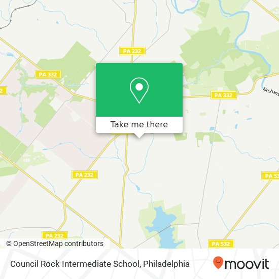 Mapa de Council Rock Intermediate School