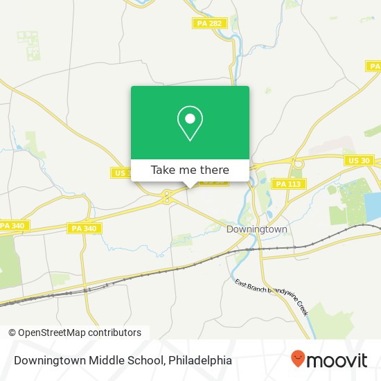 Mapa de Downingtown Middle School