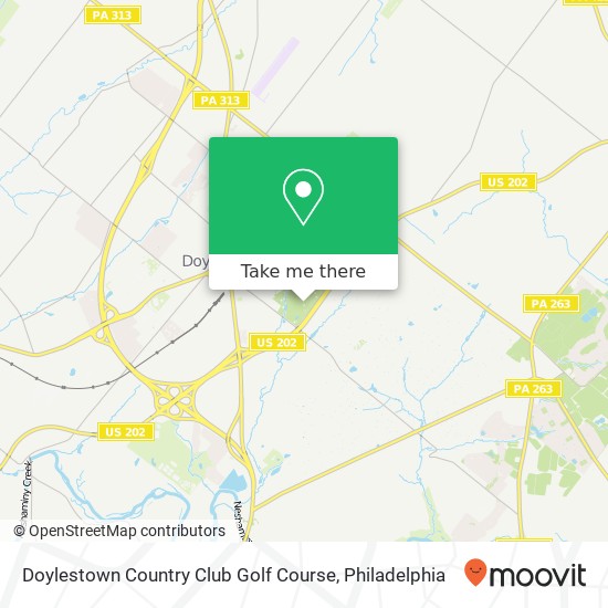 Doylestown Country Club Golf Course map