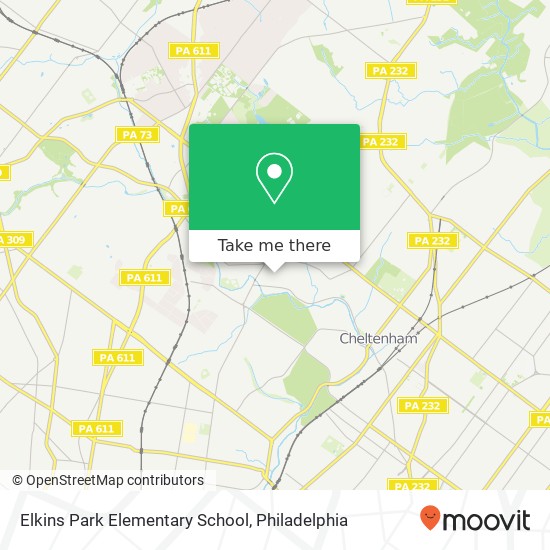 Elkins Park Elementary School map