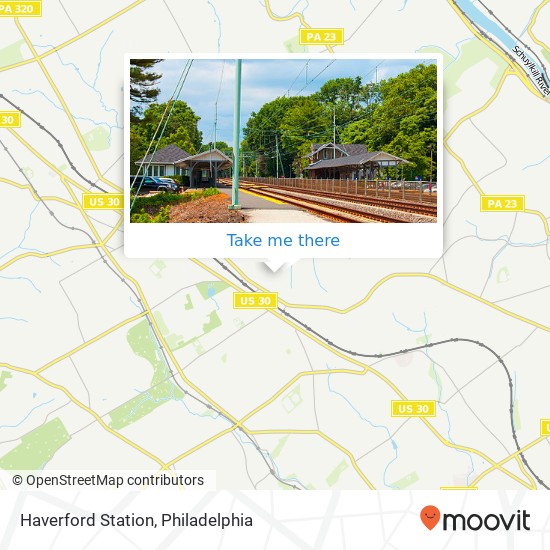Haverford Station map