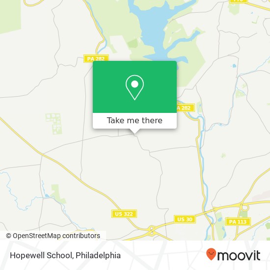 Mapa de Hopewell School