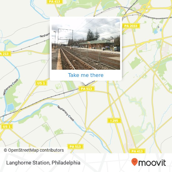 Langhorne Station map