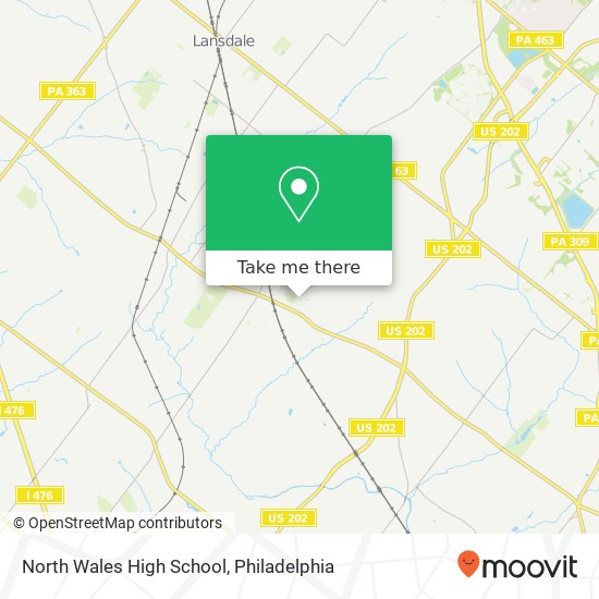 North Wales High School map