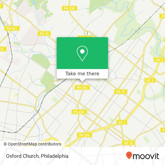 Oxford Church map