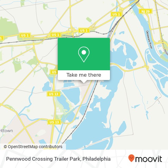Pennwood Crossing Trailer Park map