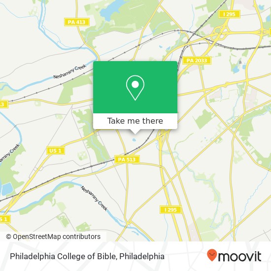 Philadelphia College of Bible map