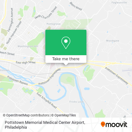 Pottstown Memorial Medical Center Airport map