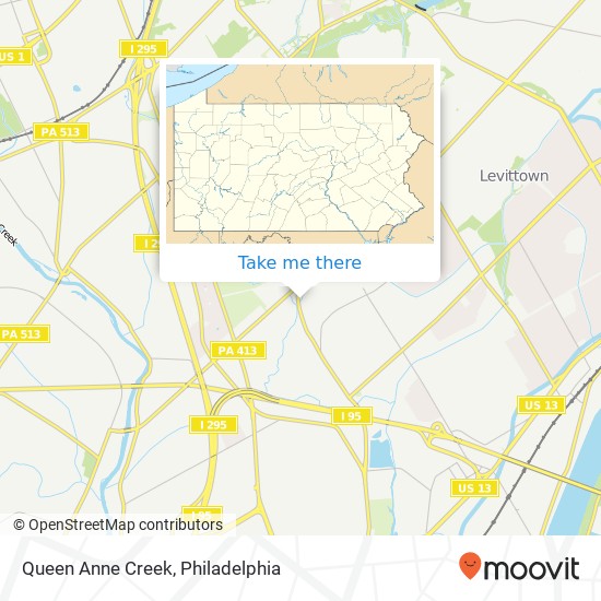 Queen Anne Creek map