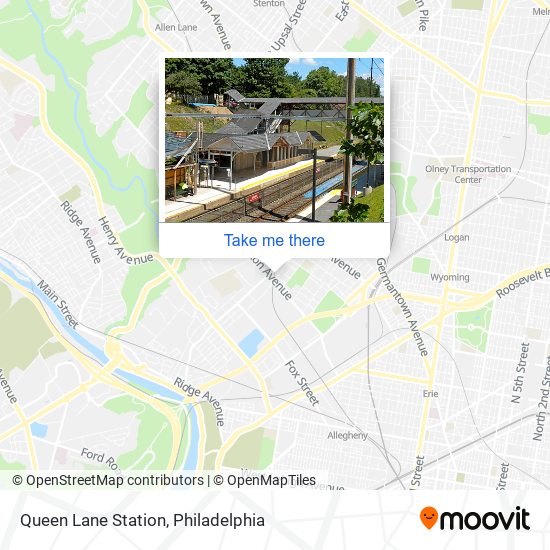 Mapa de Queen Lane Station