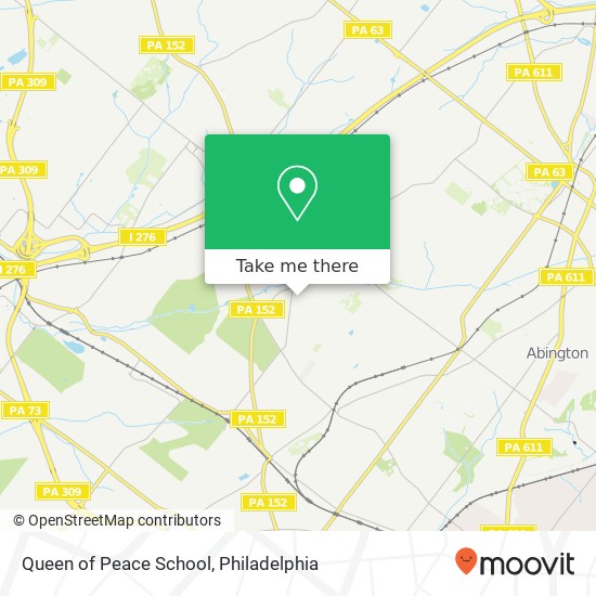 Queen of Peace School map