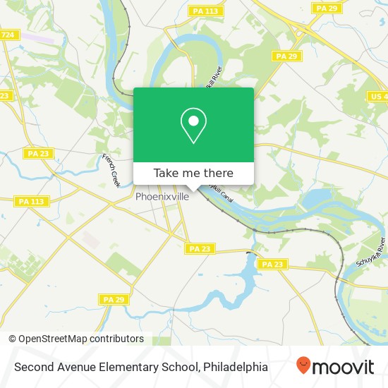 Mapa de Second Avenue Elementary School