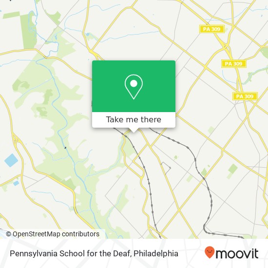 Pennsylvania School for the Deaf map