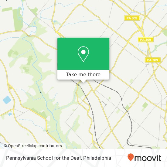 Mapa de Pennsylvania School for the Deaf