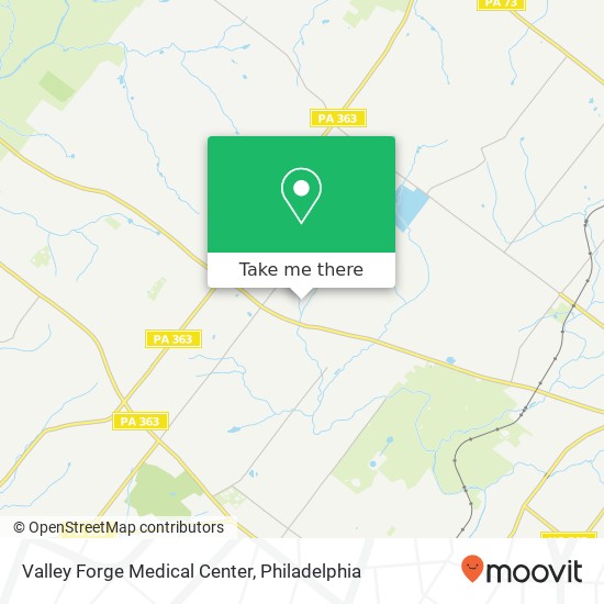 Mapa de Valley Forge Medical Center