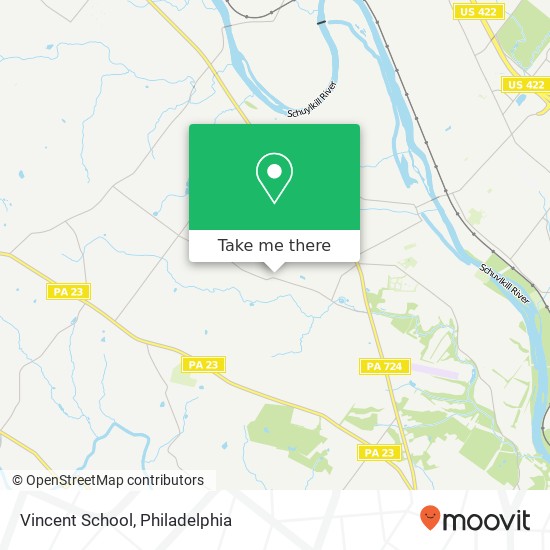 Mapa de Vincent School