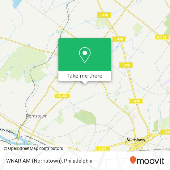 Mapa de WNAR-AM (Norristown)