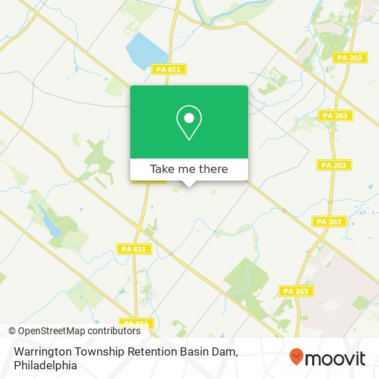 Mapa de Warrington Township Retention Basin Dam