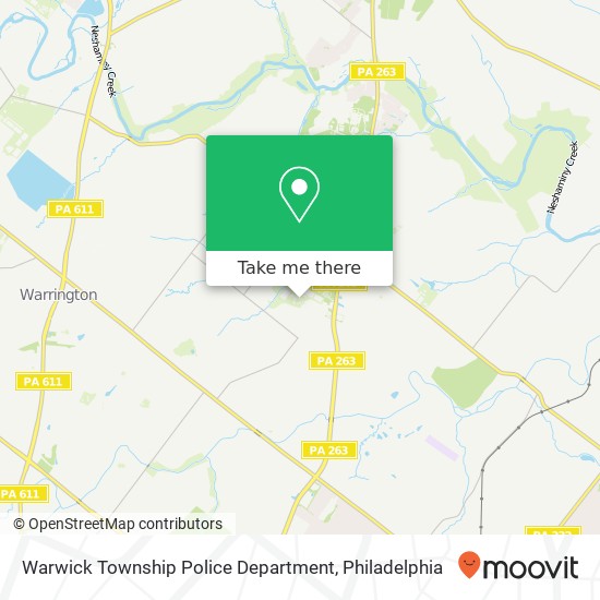 Warwick Township Police Department map