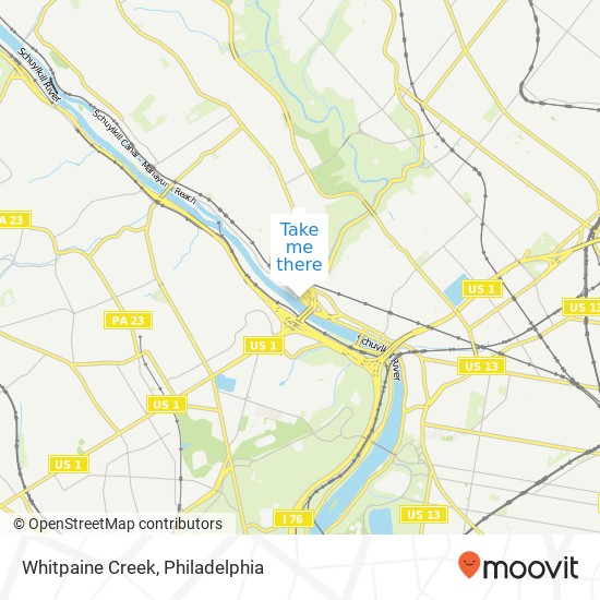 Whitpaine Creek map