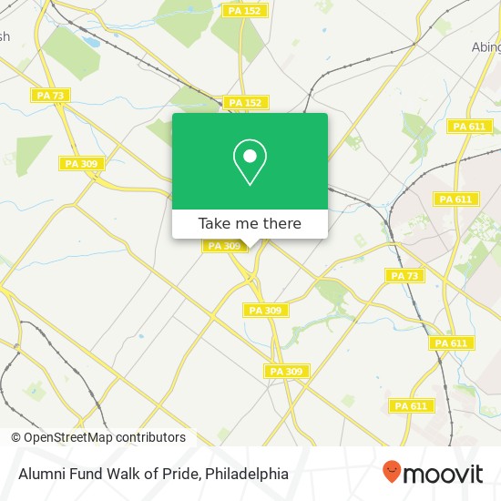 Mapa de Alumni Fund Walk of Pride