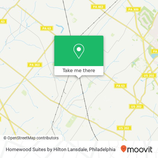 Mapa de Homewood Suites by Hilton Lansdale